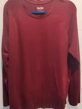 Rhone Mens XXL Burgundy Long Sleeve T-shirt